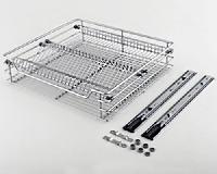 Выдвижная корзина для хранения посуды, с шариковыми направляющими, с креплением для выдвижных фасадов